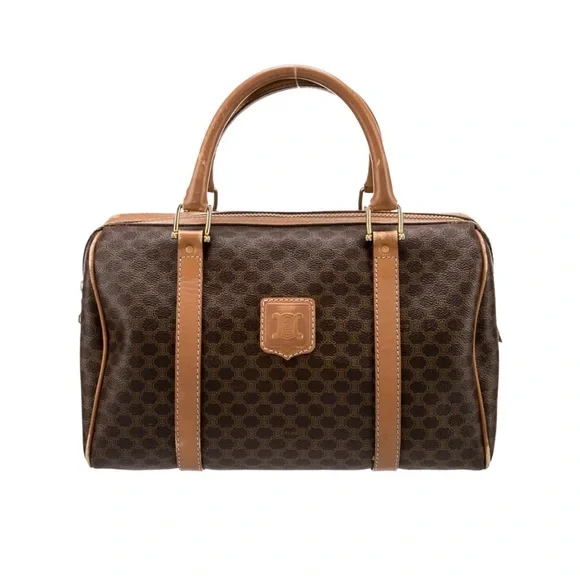 Celine Vintage Macadam Boston Bag w/Dust Bag - Picture 1 of 5